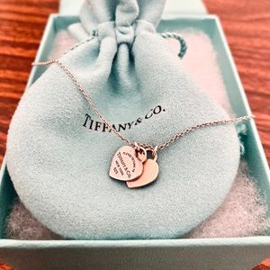 Double heart Tiffany pendant- return to Tiffany